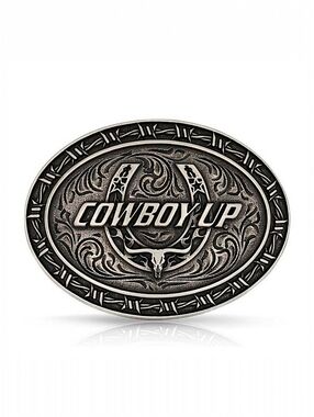 Montana Silversmiths Cowboy Up Barbed Wire‎ Buckle Retail $50 - New